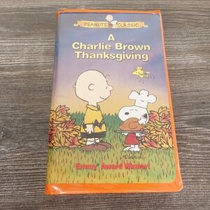 Paramount A Charlie Brown Thanksgiving VHS Kids N/A Orange Good Peanuts Classic